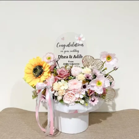 Bloom Box Akrilik Ucapan Wedding Jatisampurna